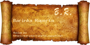 Barinka Ruperta névjegykártya