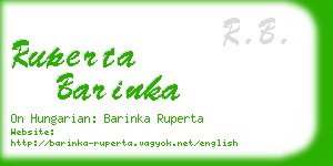 ruperta barinka business card
